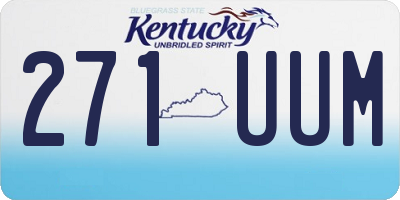 KY license plate 271UUM