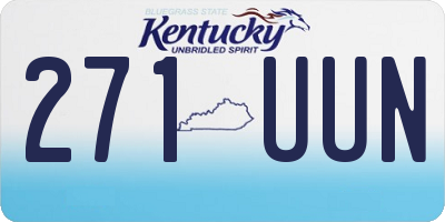 KY license plate 271UUN