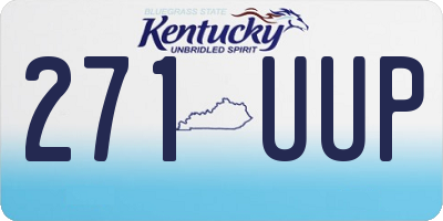 KY license plate 271UUP