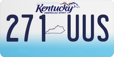 KY license plate 271UUS