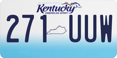 KY license plate 271UUW