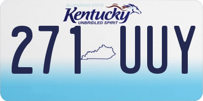 KY license plate 271UUY