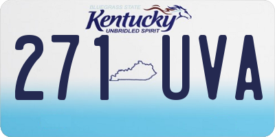 KY license plate 271UVA