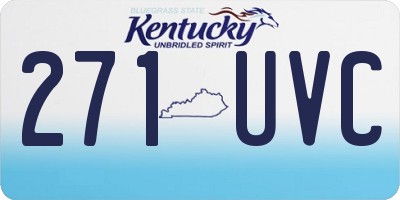 KY license plate 271UVC