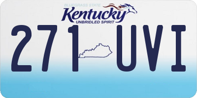 KY license plate 271UVI