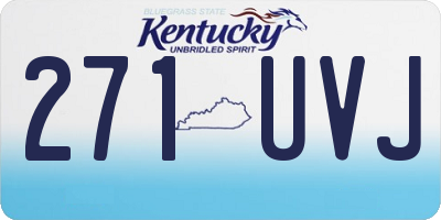 KY license plate 271UVJ