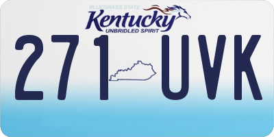 KY license plate 271UVK