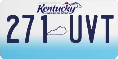 KY license plate 271UVT
