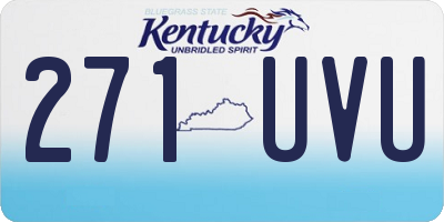 KY license plate 271UVU