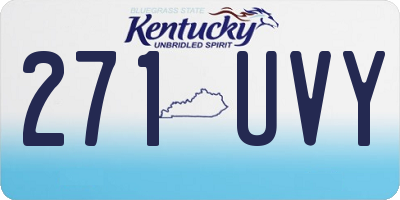KY license plate 271UVY