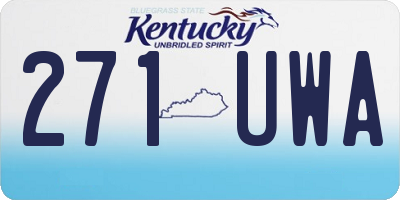 KY license plate 271UWA