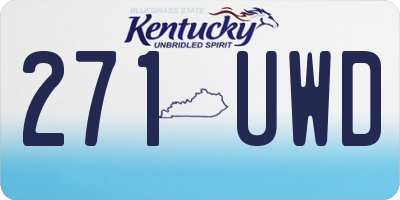 KY license plate 271UWD