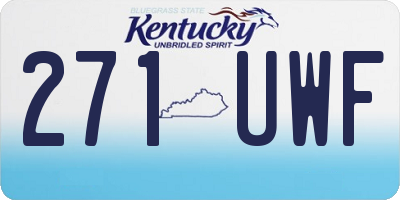 KY license plate 271UWF