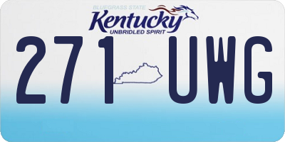 KY license plate 271UWG