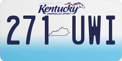 KY license plate 271UWI