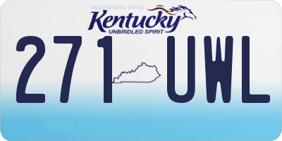 KY license plate 271UWL