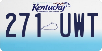 KY license plate 271UWT