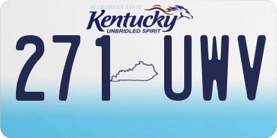 KY license plate 271UWV