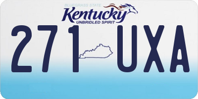 KY license plate 271UXA