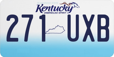 KY license plate 271UXB