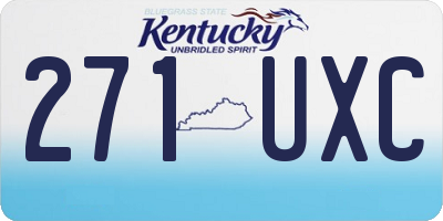 KY license plate 271UXC