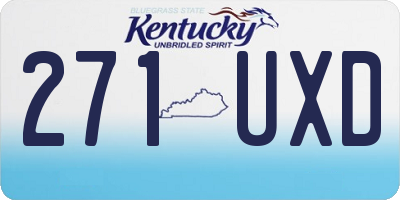 KY license plate 271UXD