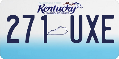KY license plate 271UXE
