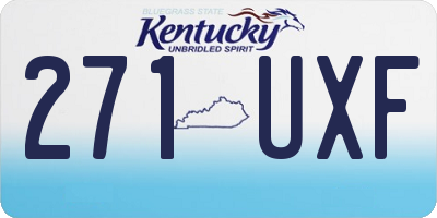 KY license plate 271UXF
