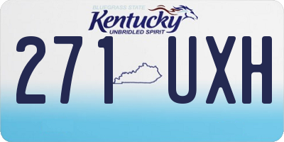 KY license plate 271UXH