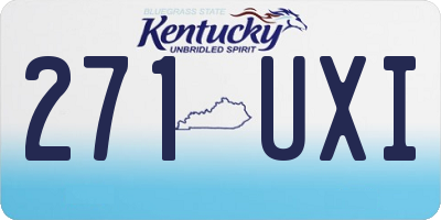 KY license plate 271UXI