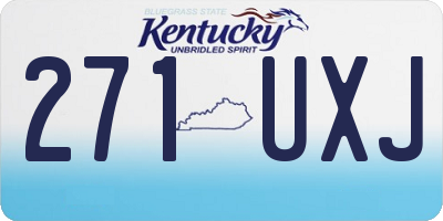 KY license plate 271UXJ