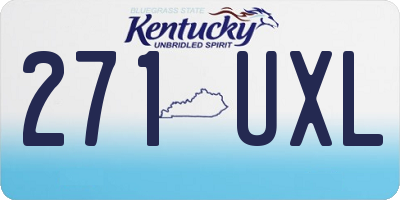 KY license plate 271UXL