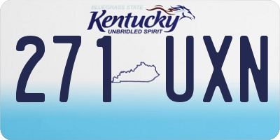 KY license plate 271UXN