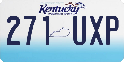 KY license plate 271UXP