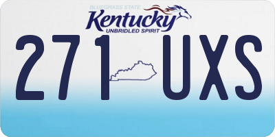 KY license plate 271UXS