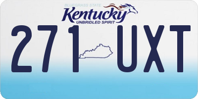 KY license plate 271UXT