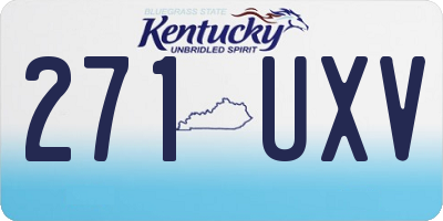 KY license plate 271UXV