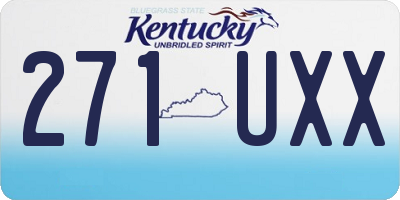 KY license plate 271UXX