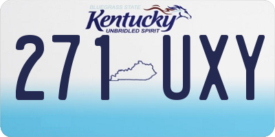 KY license plate 271UXY