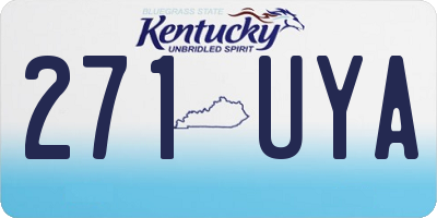 KY license plate 271UYA