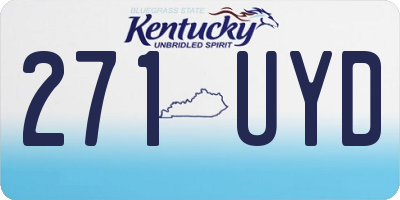 KY license plate 271UYD
