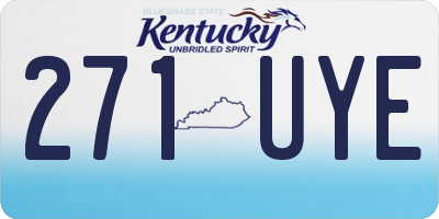 KY license plate 271UYE