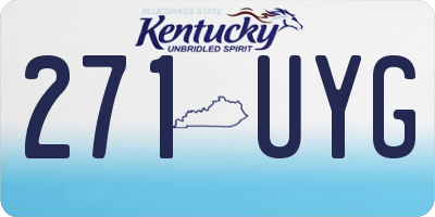 KY license plate 271UYG