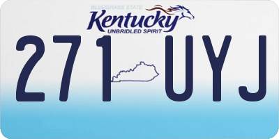 KY license plate 271UYJ