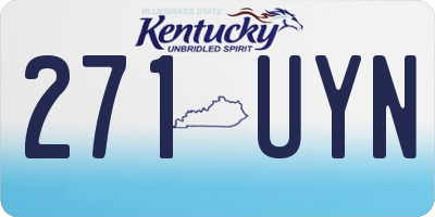 KY license plate 271UYN