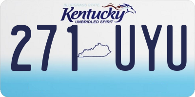 KY license plate 271UYU
