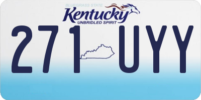 KY license plate 271UYY