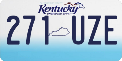 KY license plate 271UZE