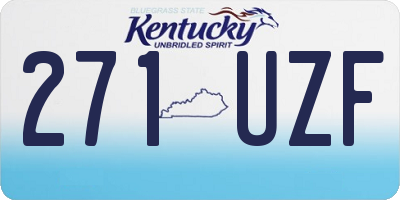 KY license plate 271UZF
