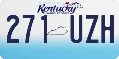KY license plate 271UZH